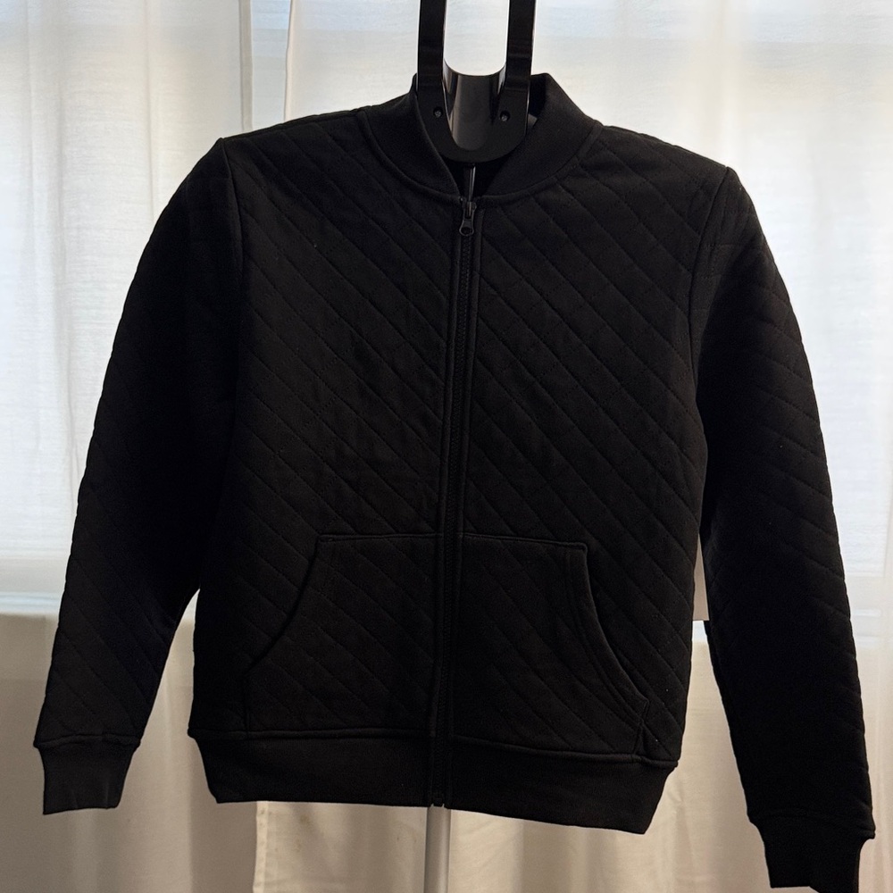 Athletic Works Black Quilted Zip-Up Jacket – Size Small – NWT